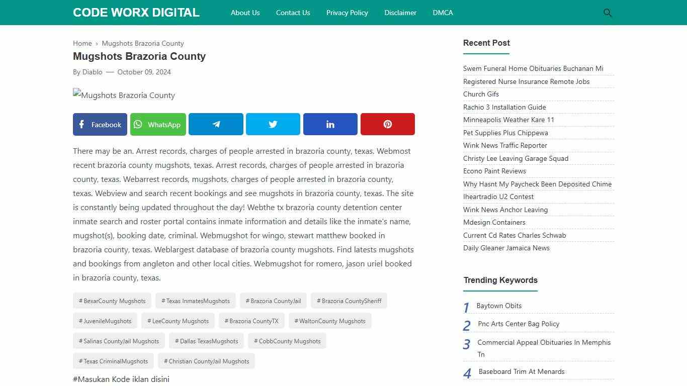 Mugshots Brazoria County - Code Worx Digital